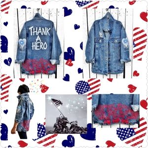 Wren & Glory "Thank A Hero" Denim (Jeans) Jacket